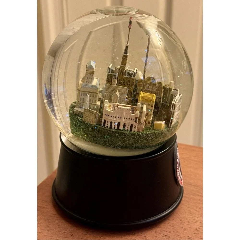RARE The Ohio State University Buckeyes Snow Globe Music Box Three Jays Imports